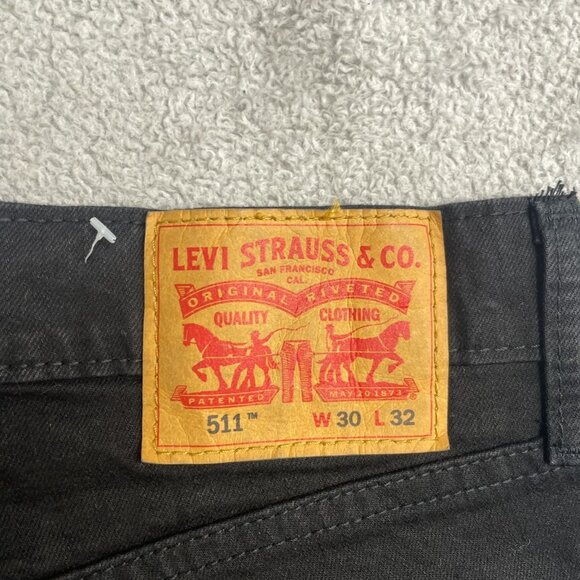 NEW Levis 511 Slim Men's W30 L32  Black Jeans Advanced Stretch - Picture 4 of 7